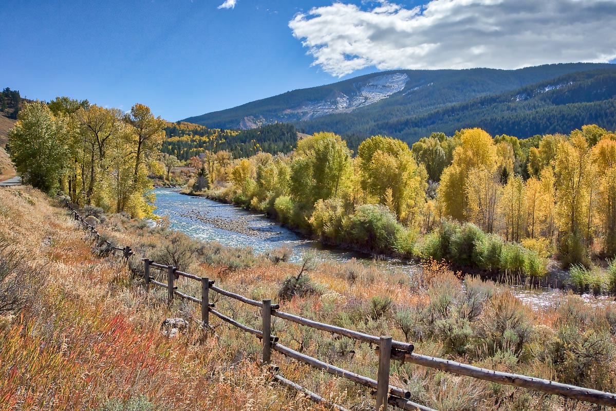 Gros Ventre River and slide area Wyoming