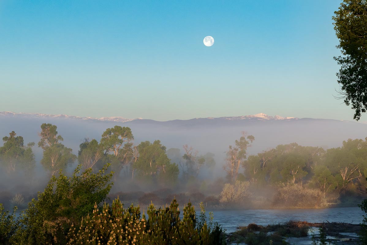 Moonset over Wind River Wyoming