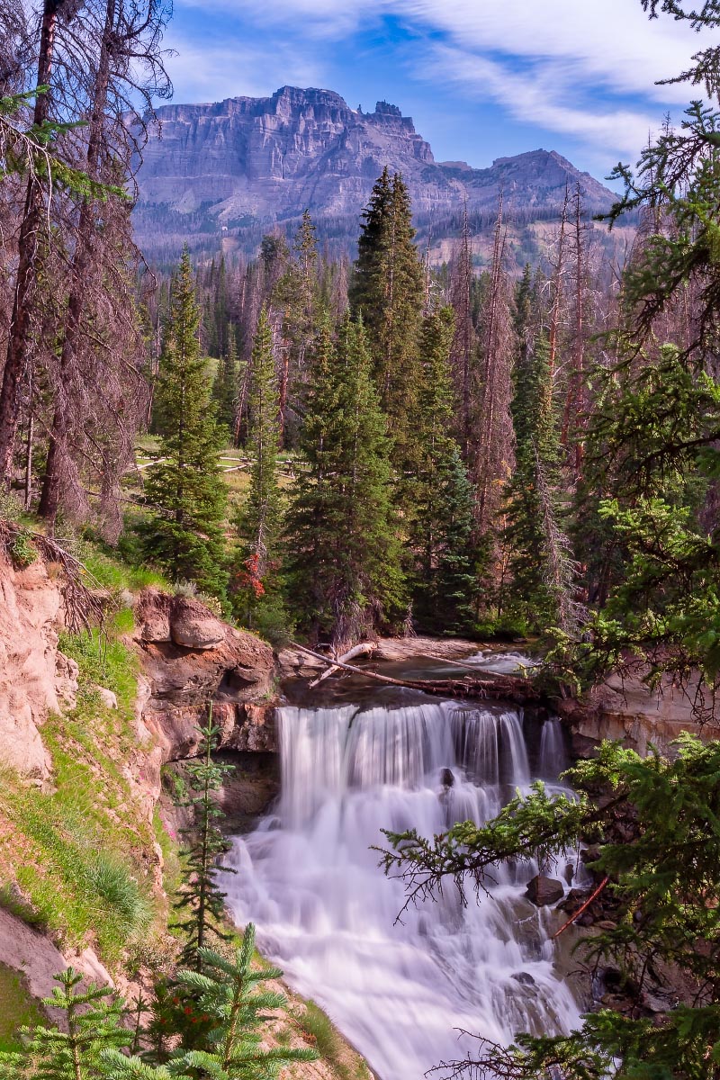 Brooks Creek Falls with Pinnacles Wyoming