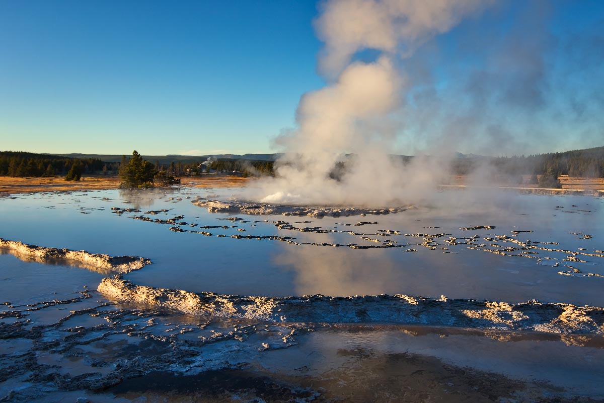 Great Fountain Geyser Yellowstone Wyoming