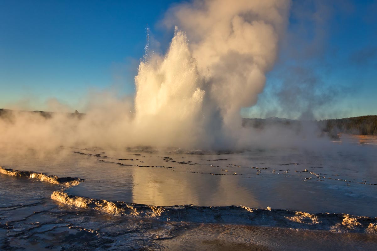 Great Fountain Geyser Yellowstone Wyoming