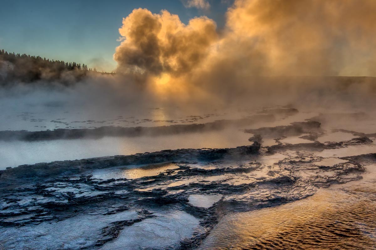 Great Fountain Geyser Yellowstone Wyoming