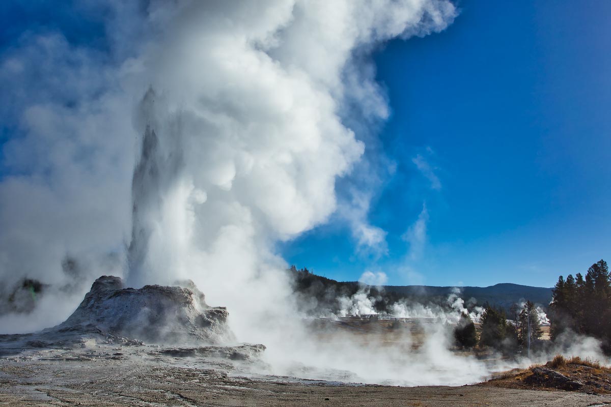 Castle Geyser Yellowstone Wyoming