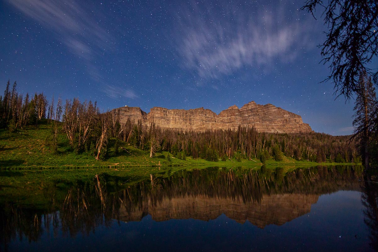 Wind River Lake night