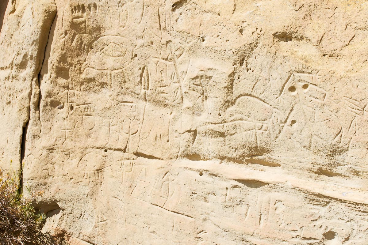 White Mountain Petroglyph site Wyoming