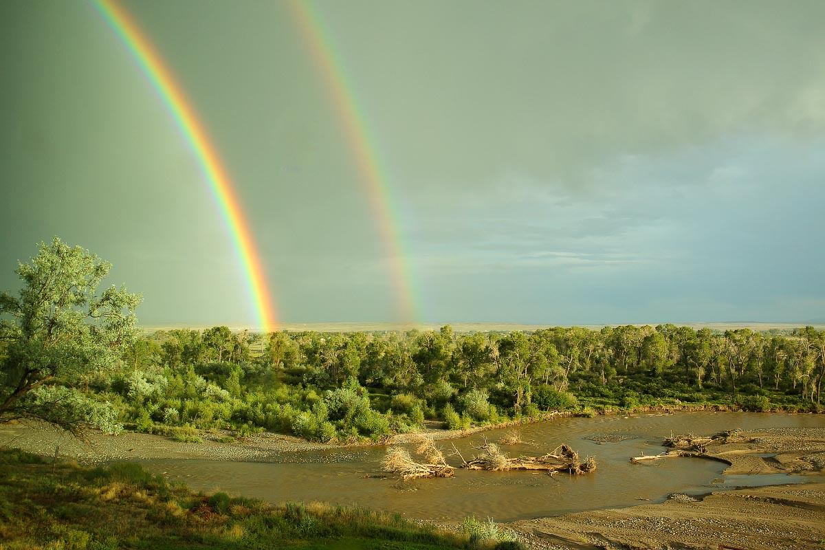 Wind River double rainbow
