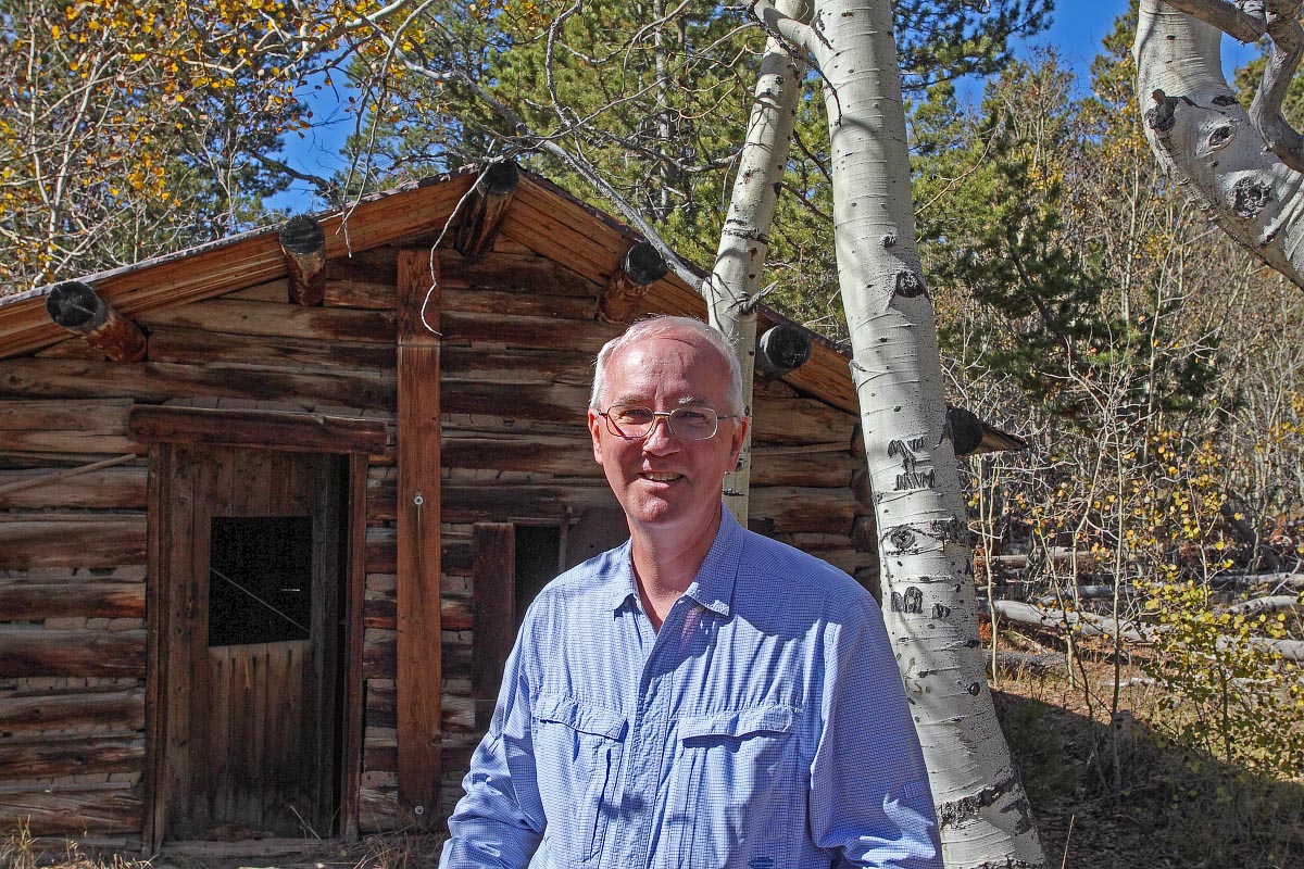 Dr. Joe at Miner's Delight ghost town in Wyoming