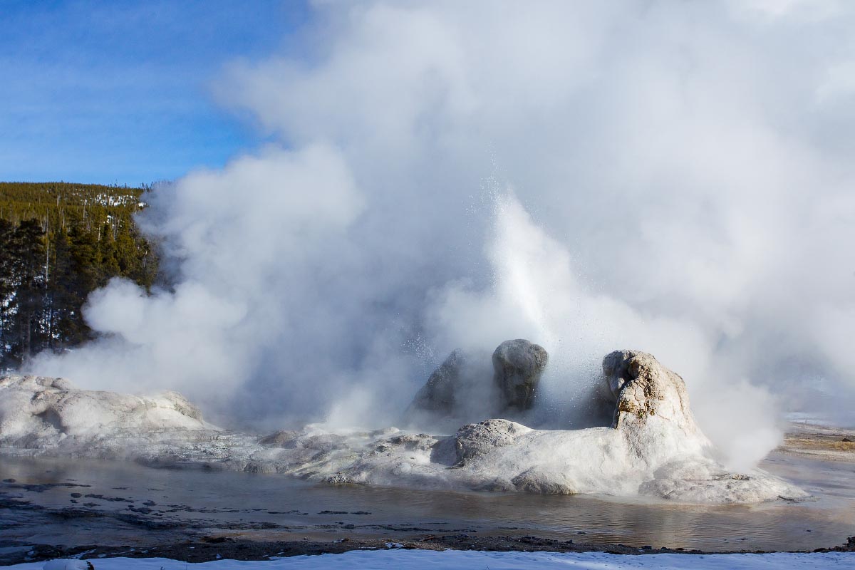 Grotto Geyser Yellowstone Wyoming