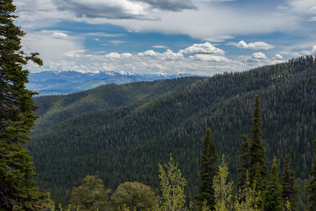 Wind River Mountains from Teton Pass Wyoming