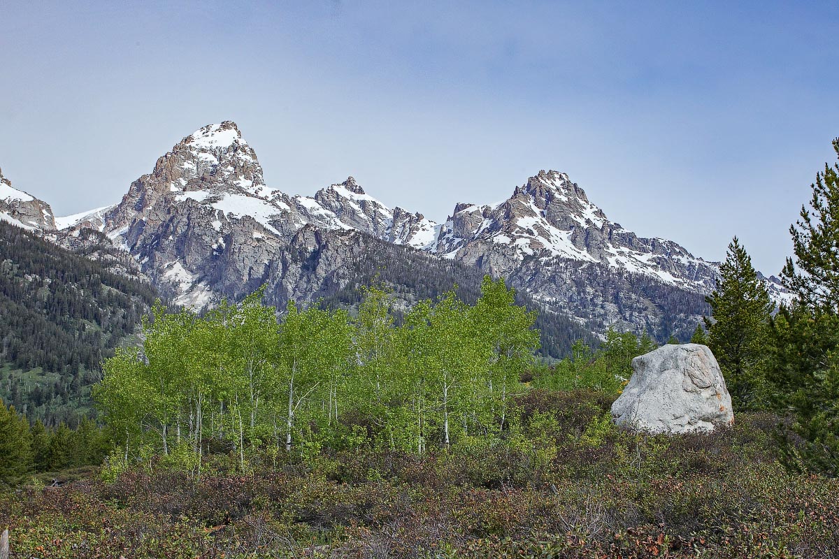 Grand Teton, Mount Owen and Teewinot Mountain Grand Teton National Park Wyoming