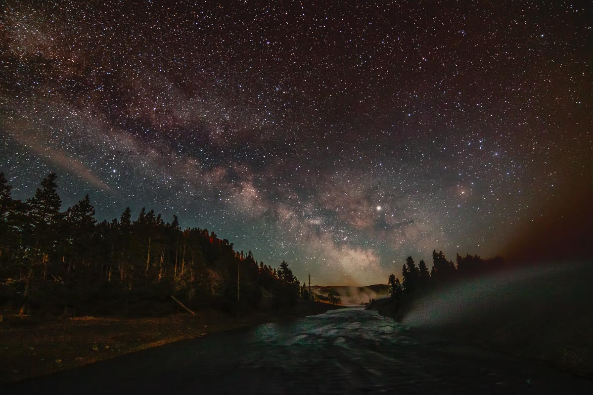 Firehole River Milky Way Yellowstone Wyoming