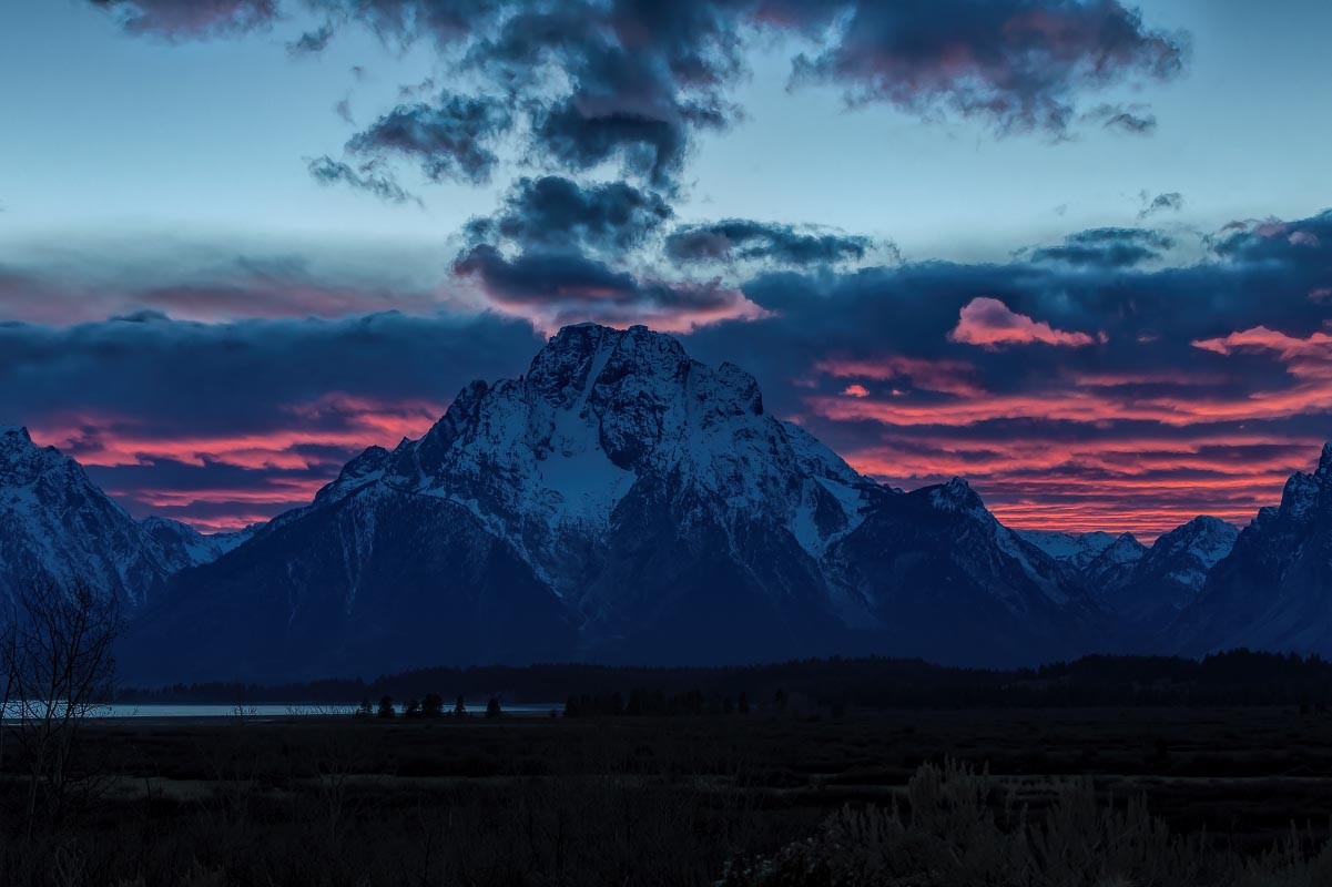 Mount Moran sunset Wyoming