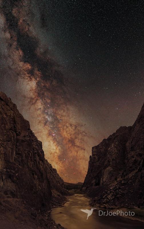 Wind River Canyon with Milky Way