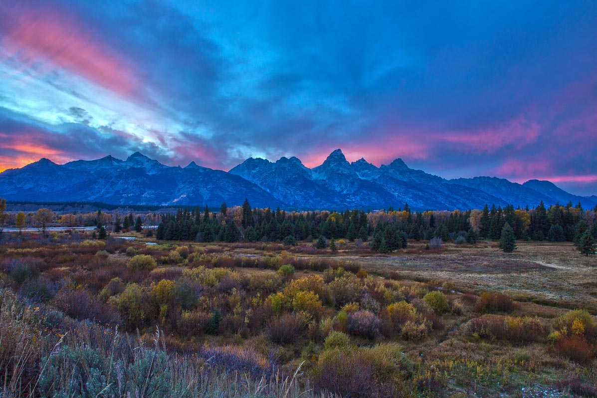 Sunset Grand Teton National Park Wyoming