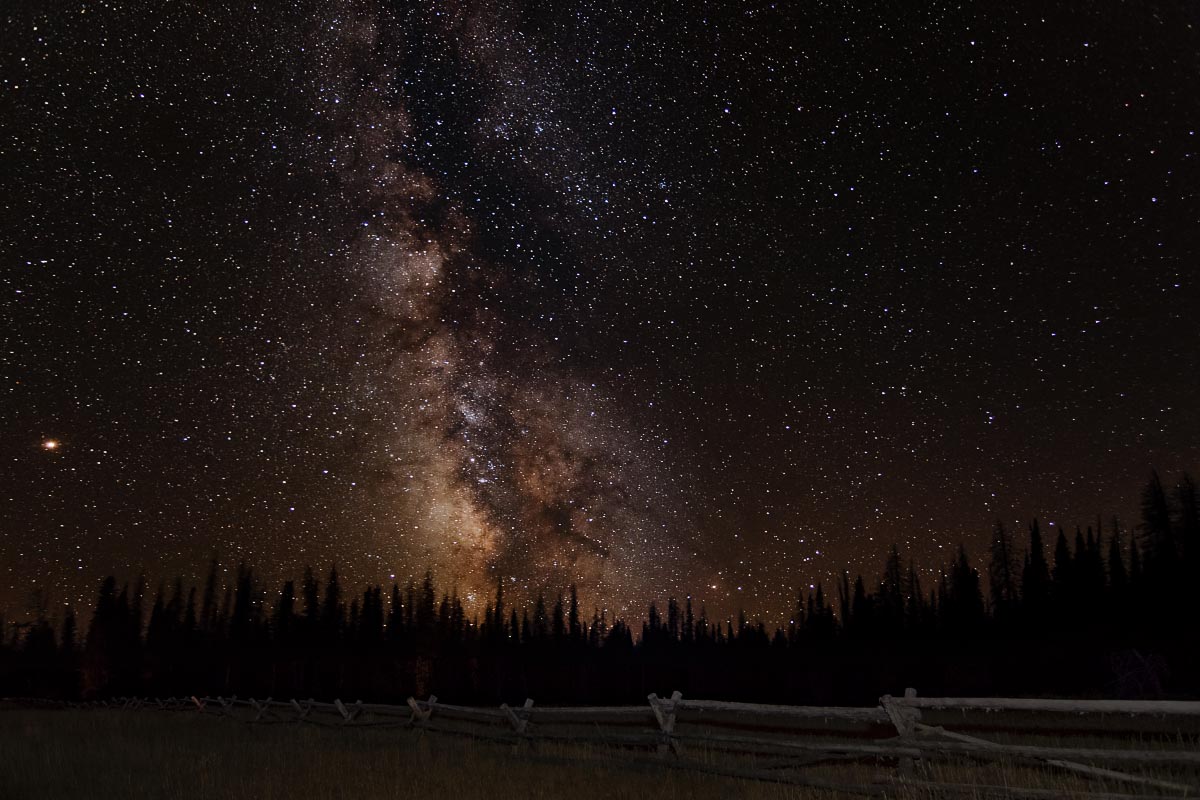 Falls Campground Milky Way Wyoming