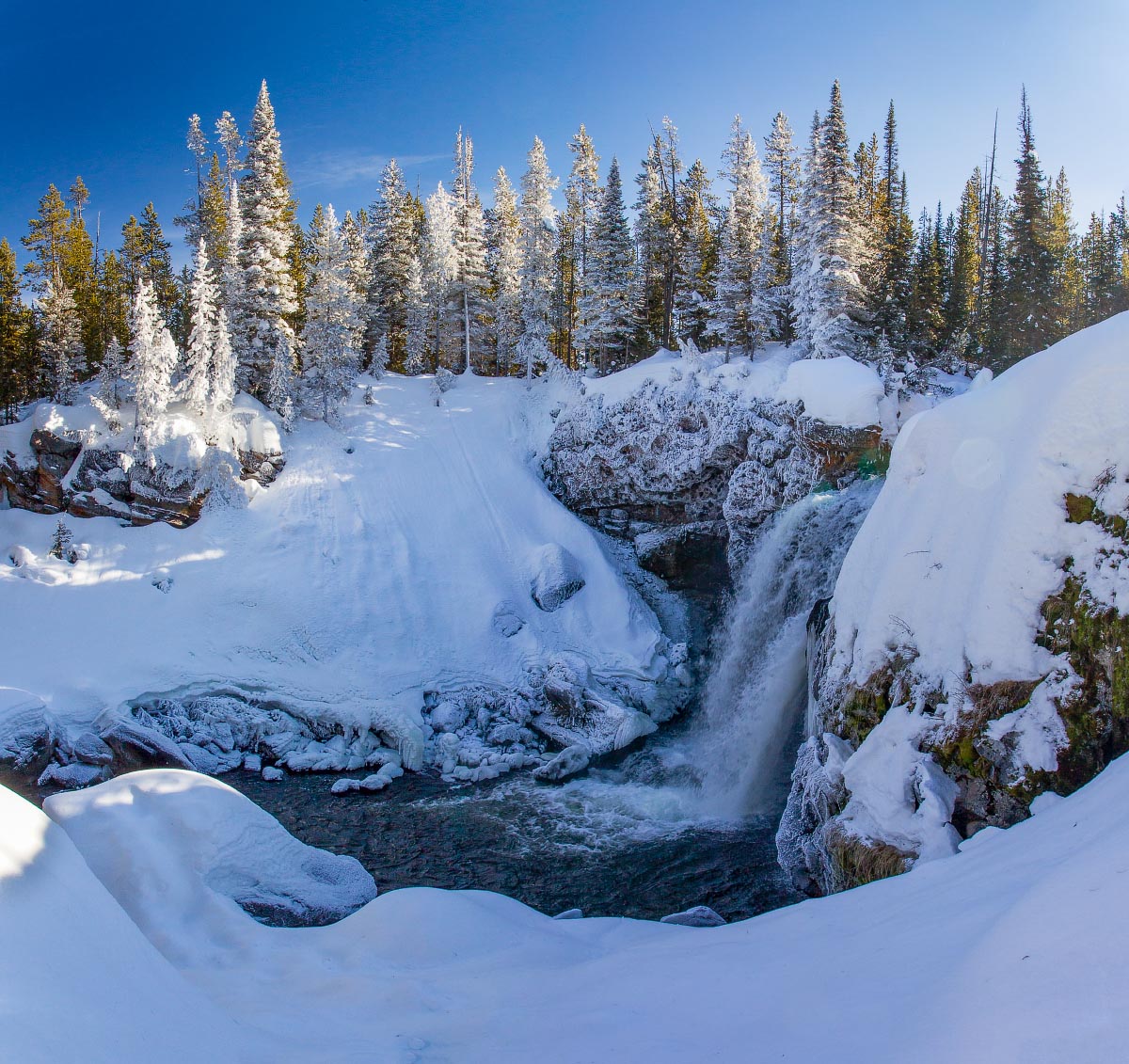 Moose Falls Yellowstone Wyoming