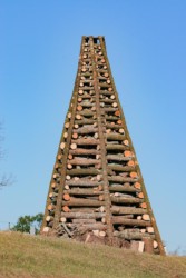 6-pole style bonfire. Louisiana Christmas Eve Bonfires