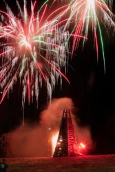 Louisiana Christmas Eve Bonfires fireworks