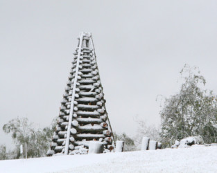Rare south Louisiana snow on 12/11/2008 Louisiana Christmas Eve Bonfires
