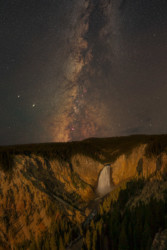 Lower Falls of the Yellowstone with Milky Way